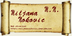 Miljana Noković vizit kartica